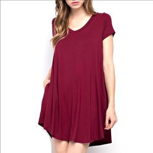 Mittoshop merlot red tea cup dress!